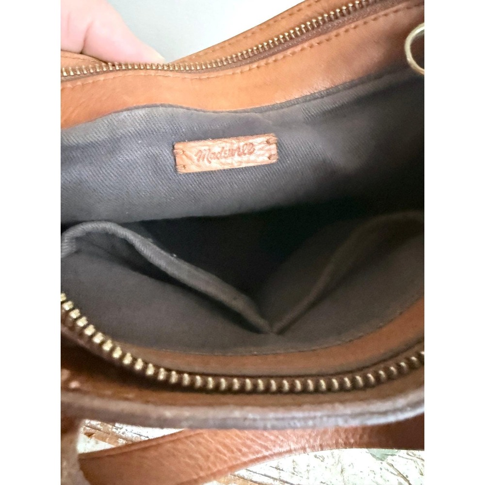 Madewell Medium Leather Transport Tote Crossbody‎ Bag English Saddle Leather - Picture 7 of 10